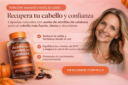 60 Cápsulas aceite semilla de calabaza