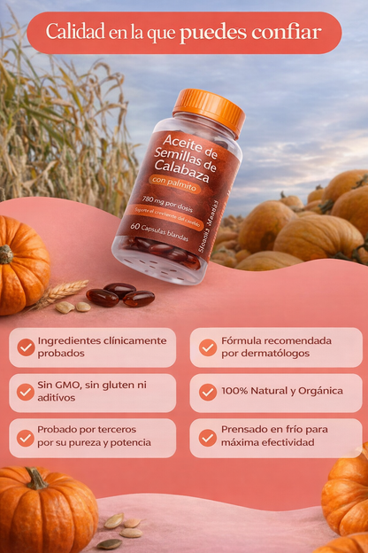60 Cápsulas aceite semilla de calabaza